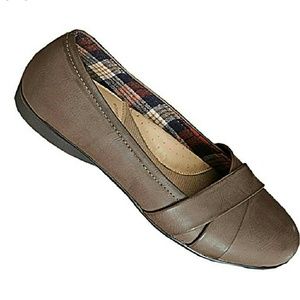 Gold Toe Slip On Ballet Flats